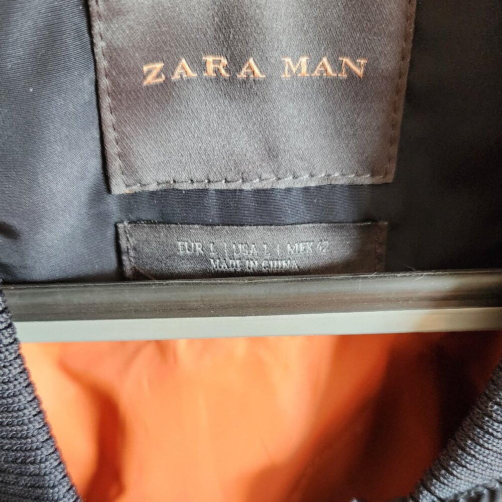 Zara Man Padded Bomber Jacket View 6